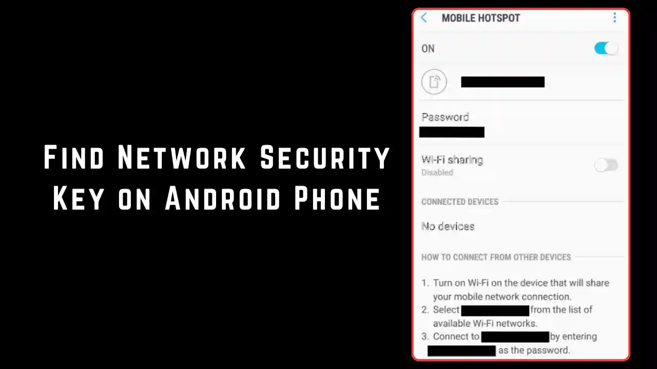 How to Find Network Security Key on My Android Phone
