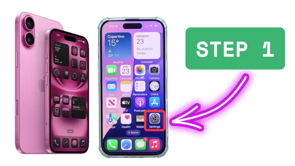 Set up Siri on iPhone 16 - Step 1