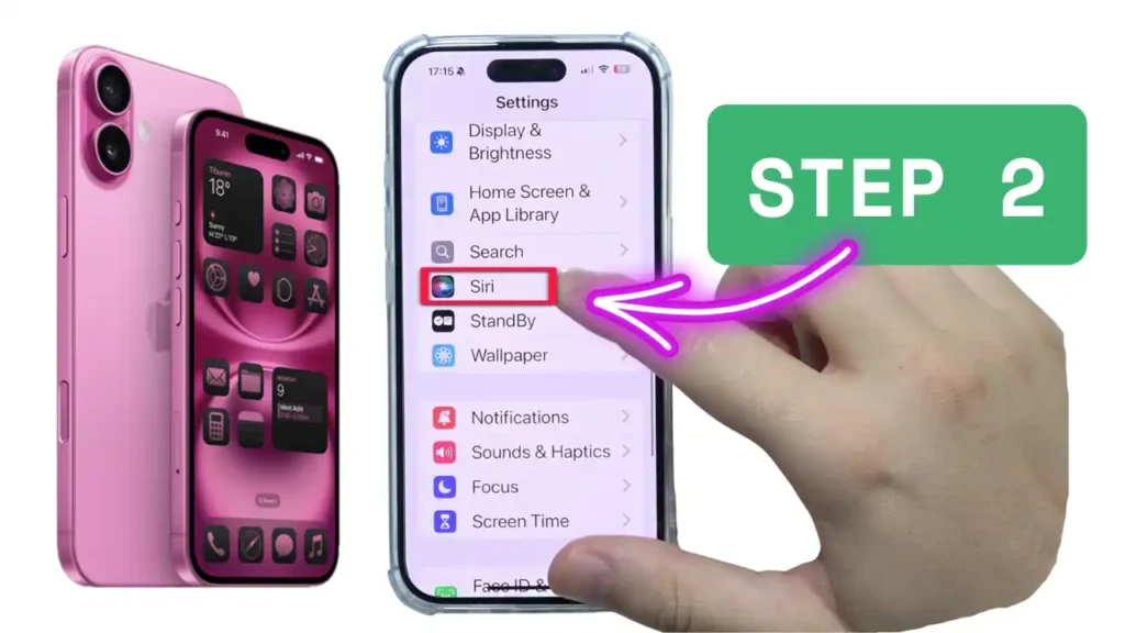 Set up Siri on iPhone 16 - Step 2