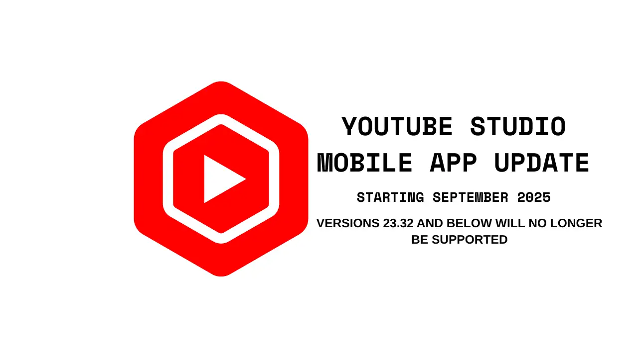 YouTube Studio Mobile App Update