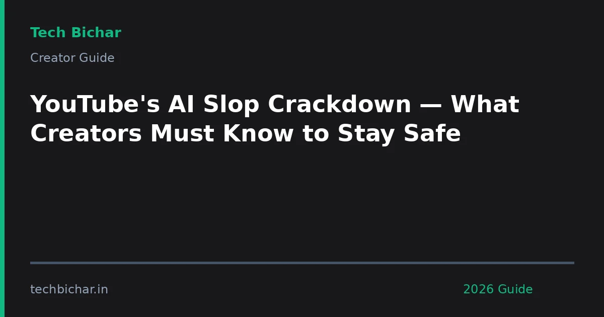 youtubes ai slop crackdown what — creator guide featured image 2026