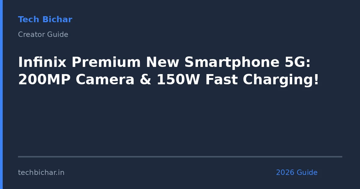 infinix premium new smartphone 5g — creator guide featured image 2026