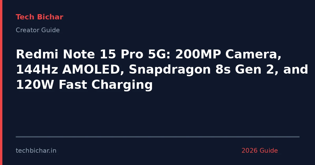 redmi note 15 pro 5g — creator guide featured image 2026